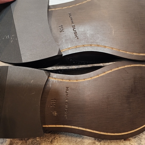 NWT Nunn Bush Norris Wingtip Double Gore Slip-On Black Leather Loafer. Size 11.5 main image 15
